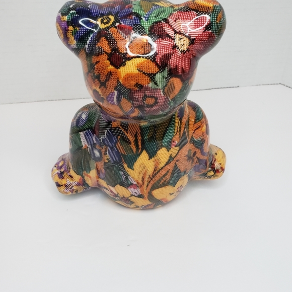 Decoupage Ceramic Joan Baker Shelf Sitting Bear - Picture 5 of 9